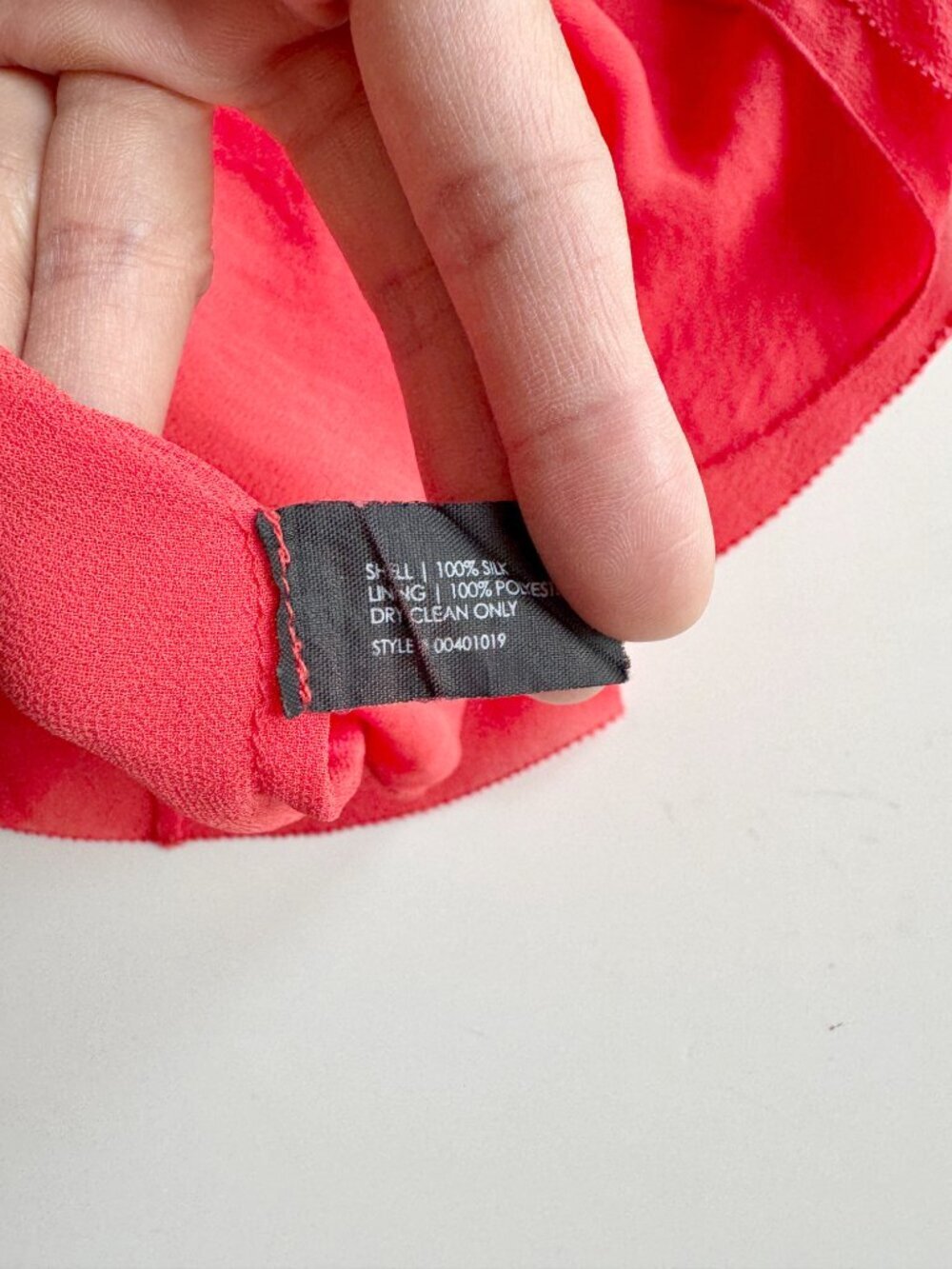 CLUB MONACO Coral Red Silk Georgette Ruffle Layered A-Line Tank, Size S - Picture 10 of 10